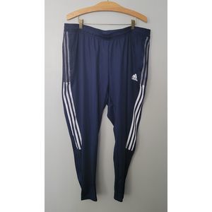 Adidas NWT Women's Plus Size Aeroready Sereno Slim Tapered-Cut Pants Blue Sz 2X